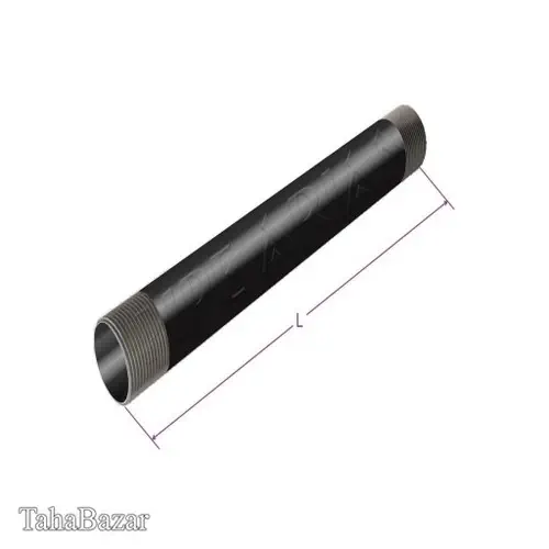 لوله برق 4 inch الکترو آرین صنعت فولادی مشکی 6 NPT-BSPT4