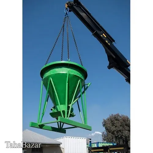 باکت بتن ریزی کوچک 200 کیلویی سطلی دارای درب خروجی ورق 1
