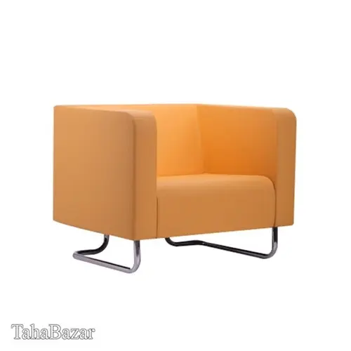 مبل تک نفره هلگرمدل SF-101-01پوشش چرم رنگ 9987