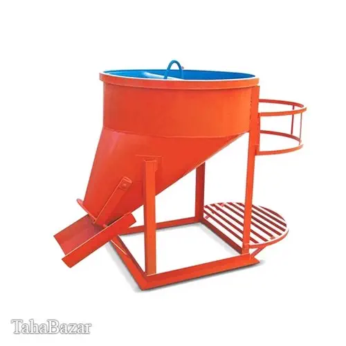 باکت بتن ریزی 1000 لیتری تخلیه از بغل نفر بر برند قالب بتن تبریز صنعت