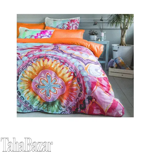 سرویس لحاف ساتن کیسه ای دونفره  7 تکه کشدار 160 ماهرو لایکو