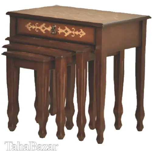 میز عسلی چوب رنگ اخوان مدل 073