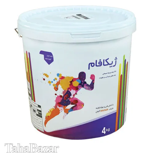 ژیکافام رنگ پایه سیمانی سفید 4 کیلوگرمی ژیکاوا