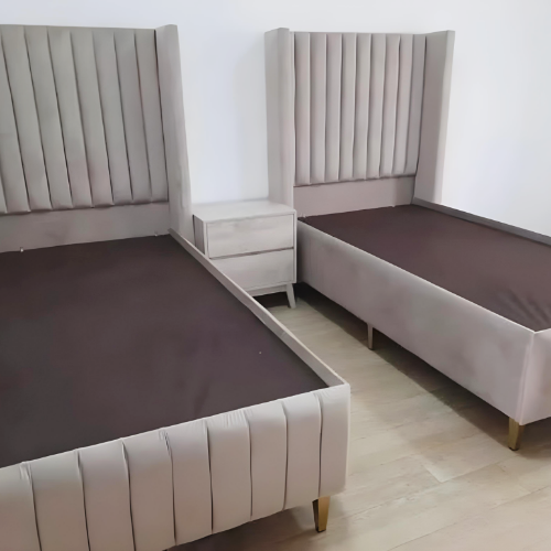 تخت خواب یک نفره ام دی اف لمسه کوبی آرسس
