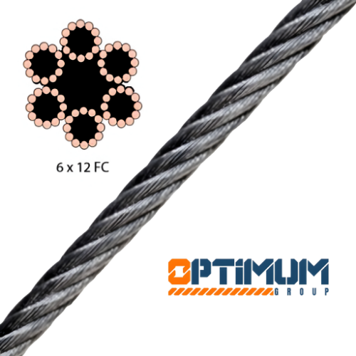 سیم بکسل هفتلا کنف سیاه 6x12+7FC اپتیموم