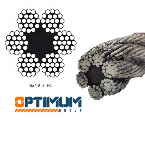 سیم بکسل 6x19+FC سیاه کنفی اپتیموم